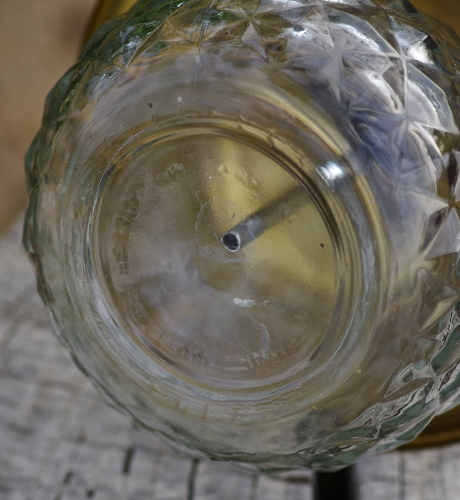 VINTAGE Rotating Liquor Dispenser Brass Glass Made in USA 1960's IS IS