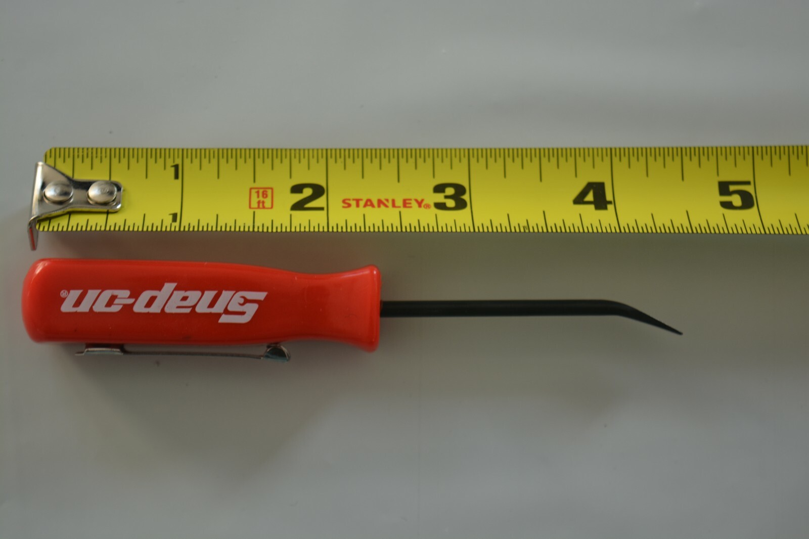 snap on tools promotional mini pocket clip flat pry bar red handle small new 2PC