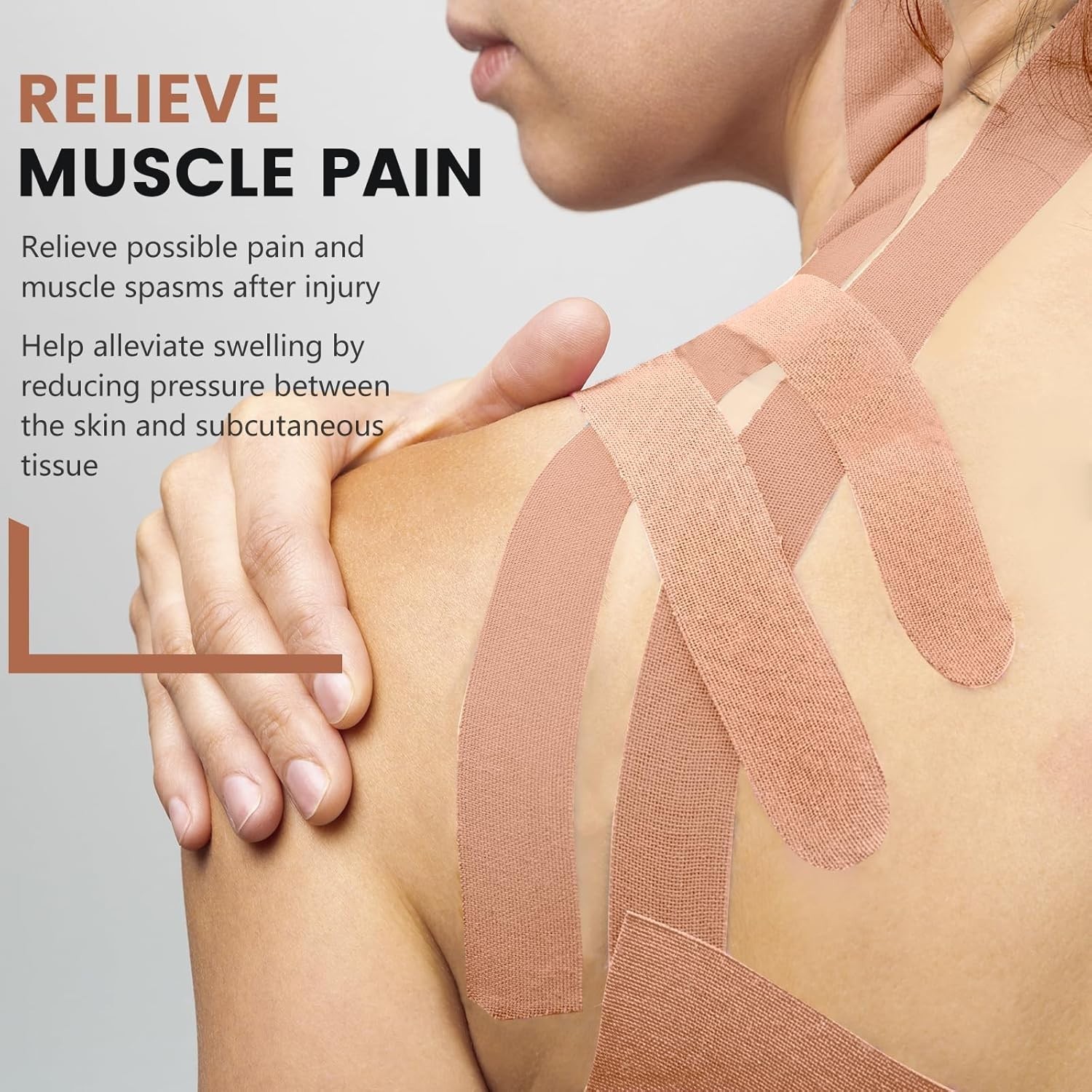 4Rolls Kinesiology Tape 80 Precut 10" Strip Elastic Athletic Tape Muscle Support