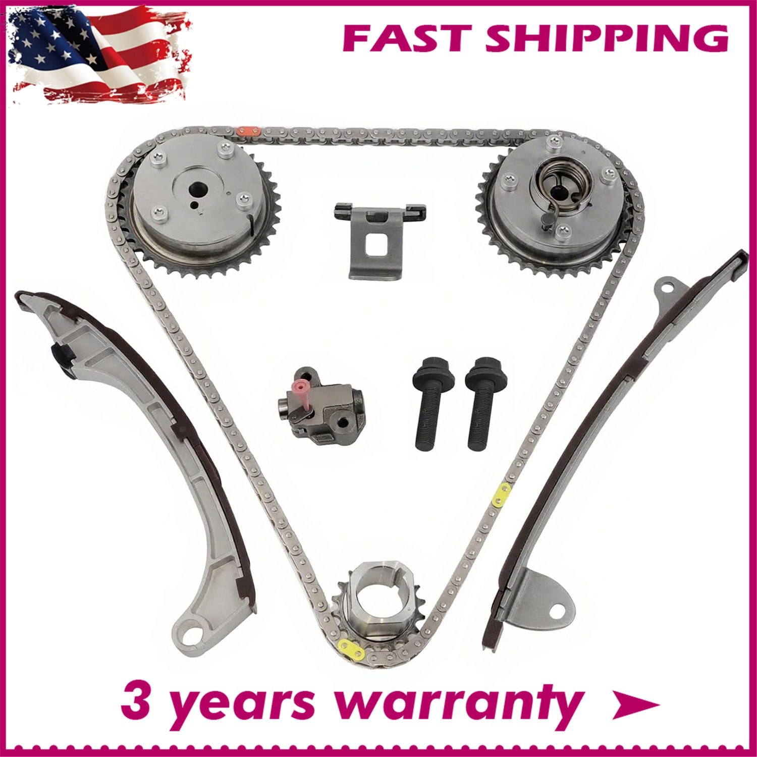 For Toyota RAV4 Highlander Sienna Venza Camry 2.7 2.5 09-14 Timing Chain Kit VVT