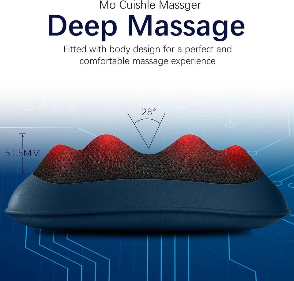 3 In 1 Electric Lumbar Support Pillow Smooth Spine Triple Fusion Back Massager