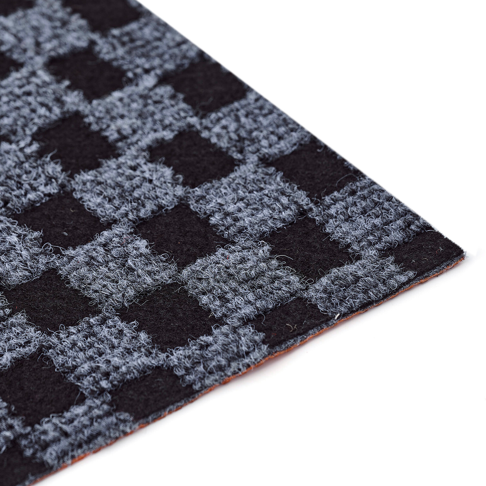 Runner Rug Hallway Non Slip Rubber Back Custom Size as Carpet Doormat Checkered