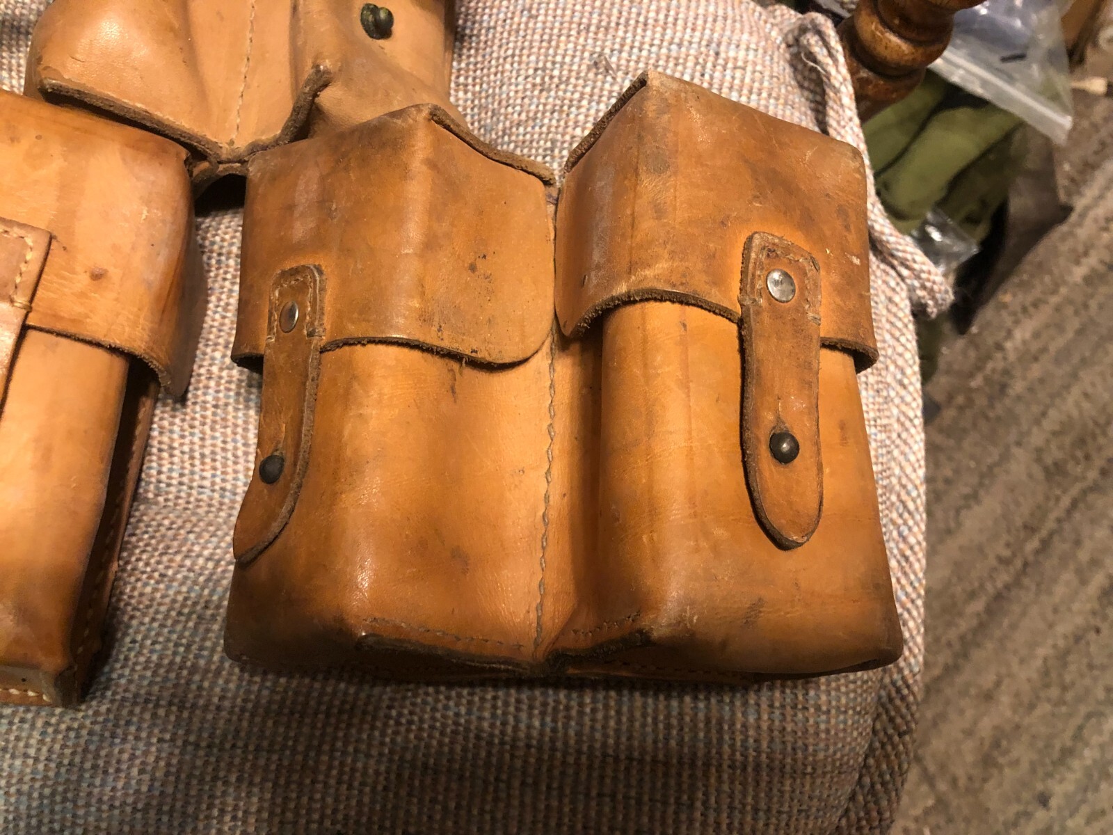 Yugoslavian SKS Leather Dual Cell Ammo Pouch Used, Free Shipping
