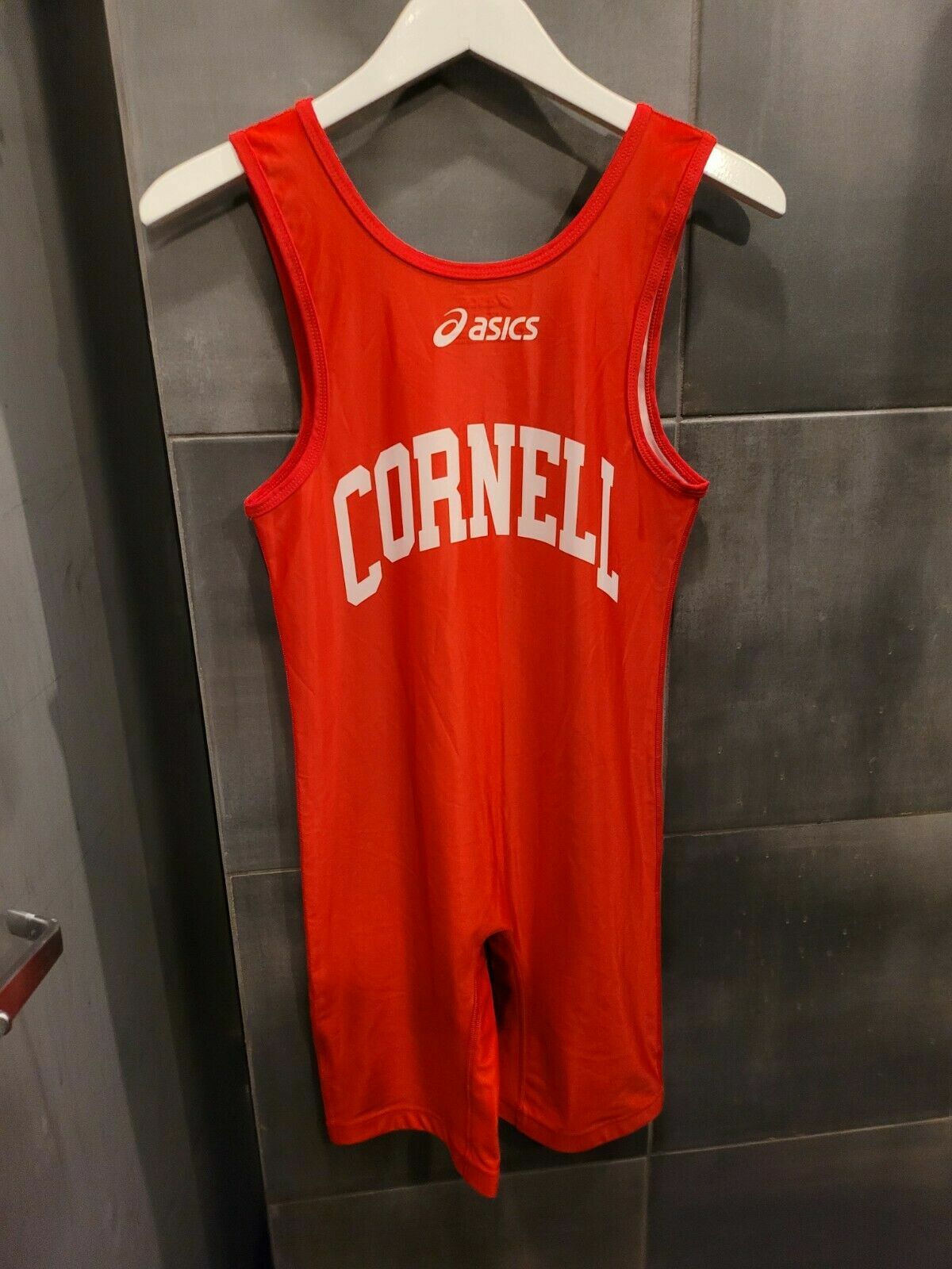 Cornell University wrestling Team singlet suit Brand New Ivy League Asics Large