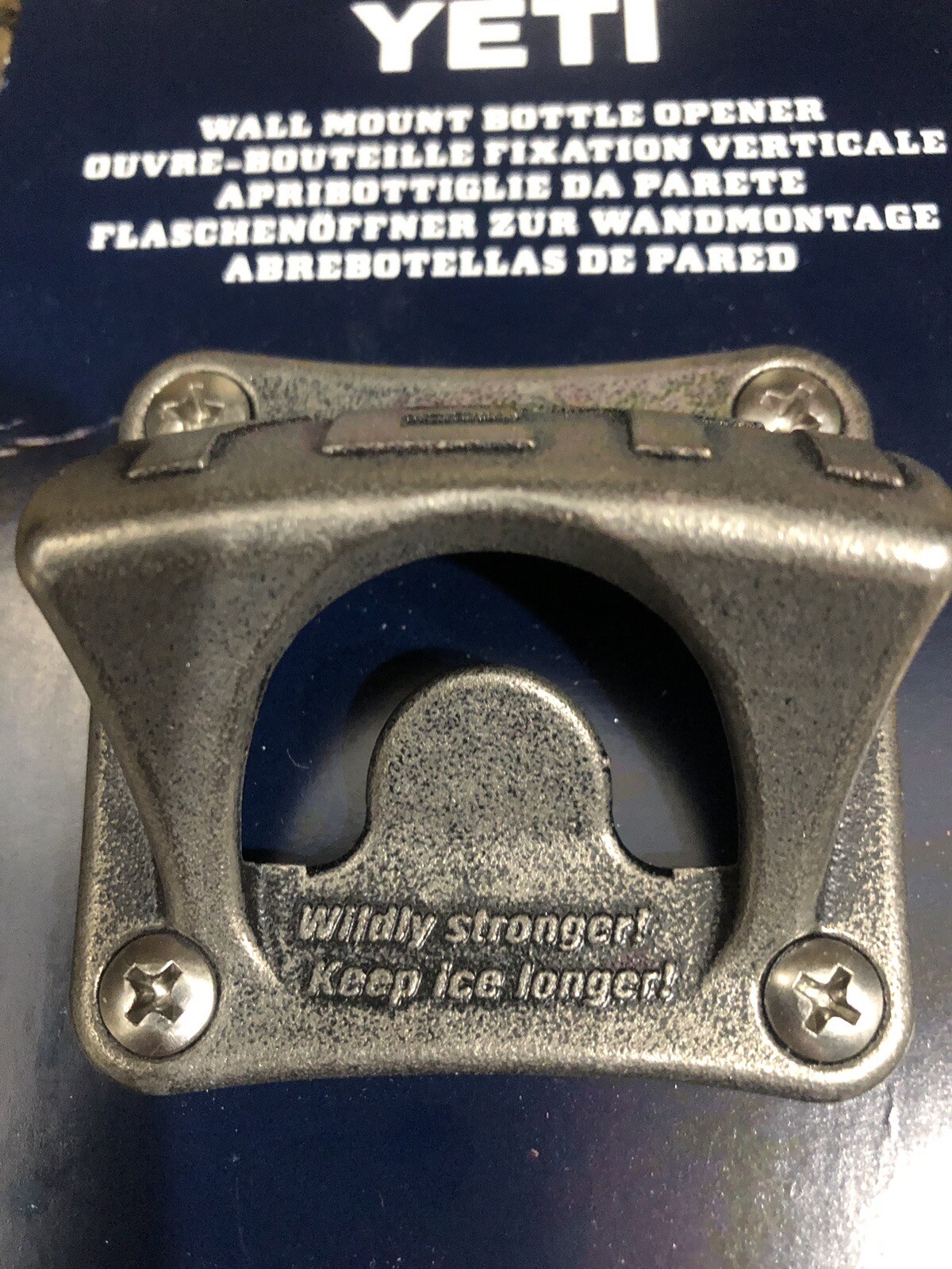 YETI Wall or Cooler Mounted Bottle Opener Stainless Steel (New)