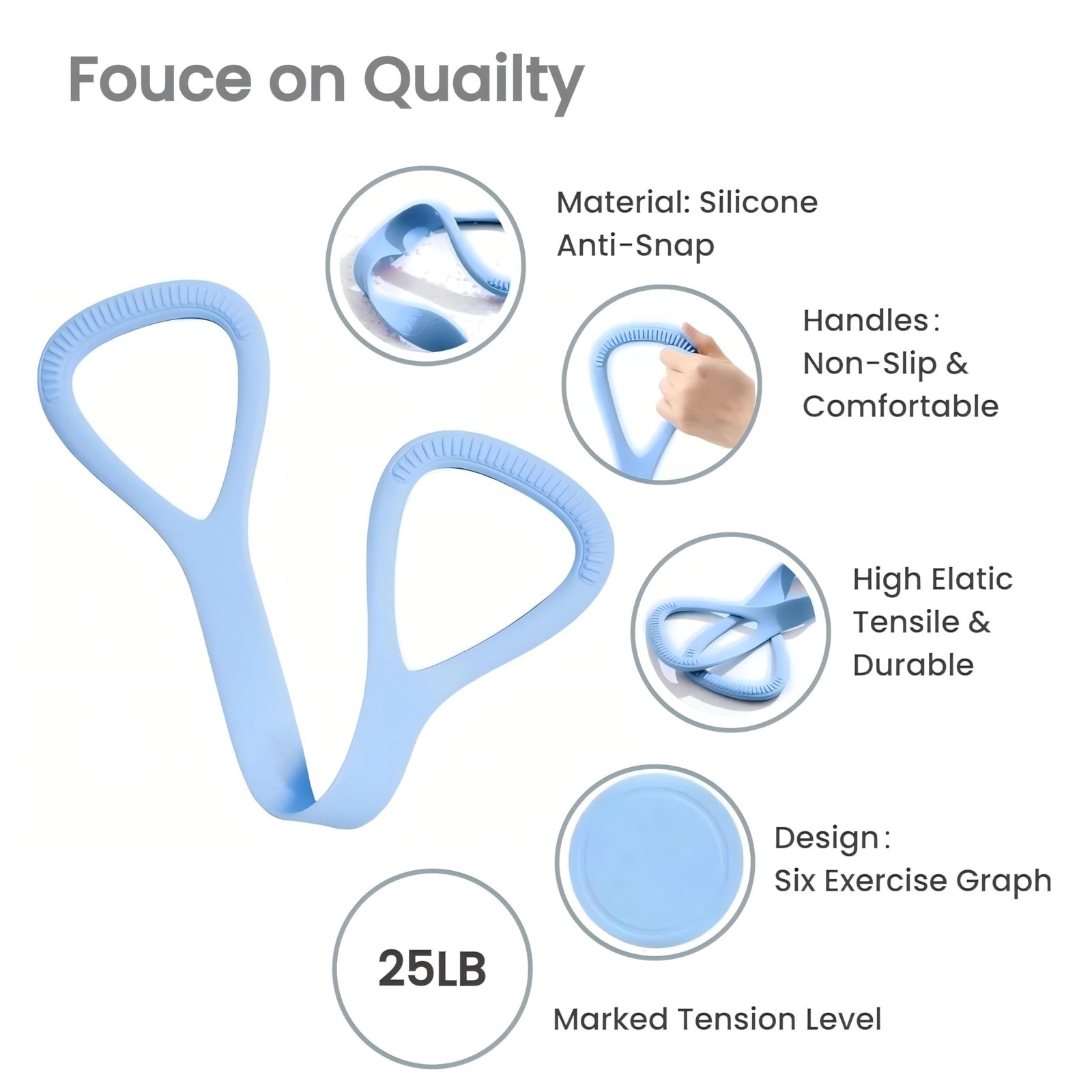 Resistance Bands for Working Out 6 Pack Resistance Bands for Arms,Elastic Pil...