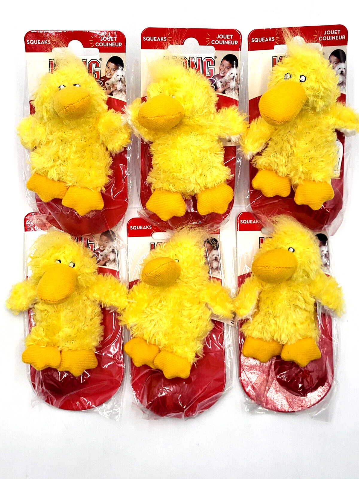 Kong Dr Noyz (6) Plush Squeaky Duck XS Puppy Dog Fetch Toy With Extra Squeakers
