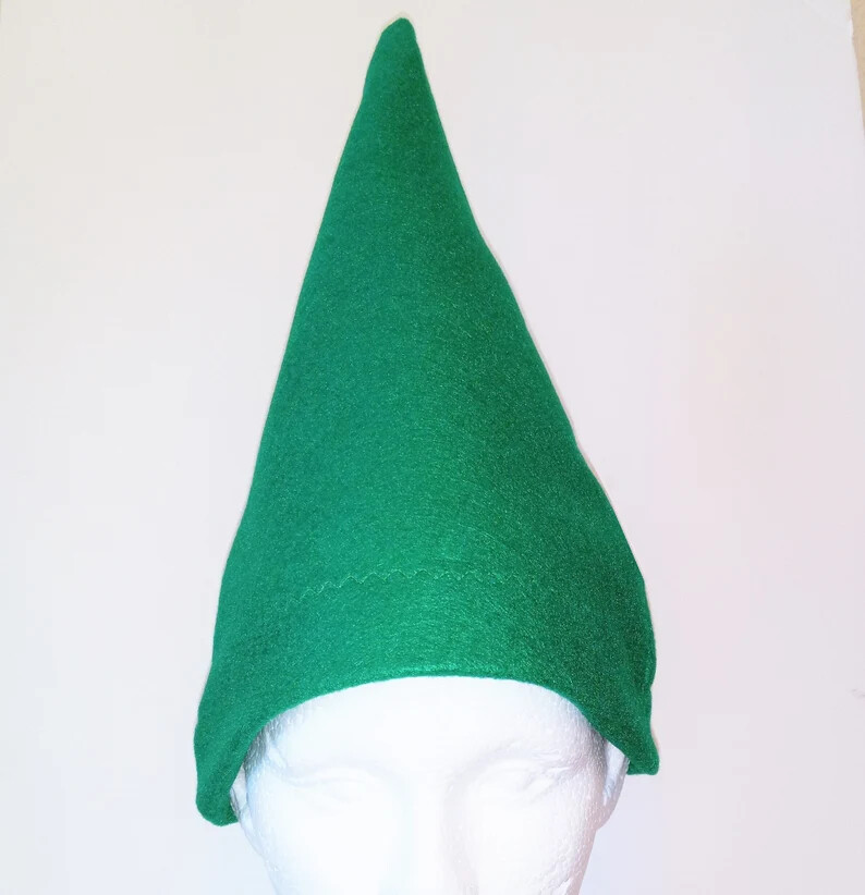 Garden Gnome Hat Your choice of red blue green - Halloween Costume Dress up New
