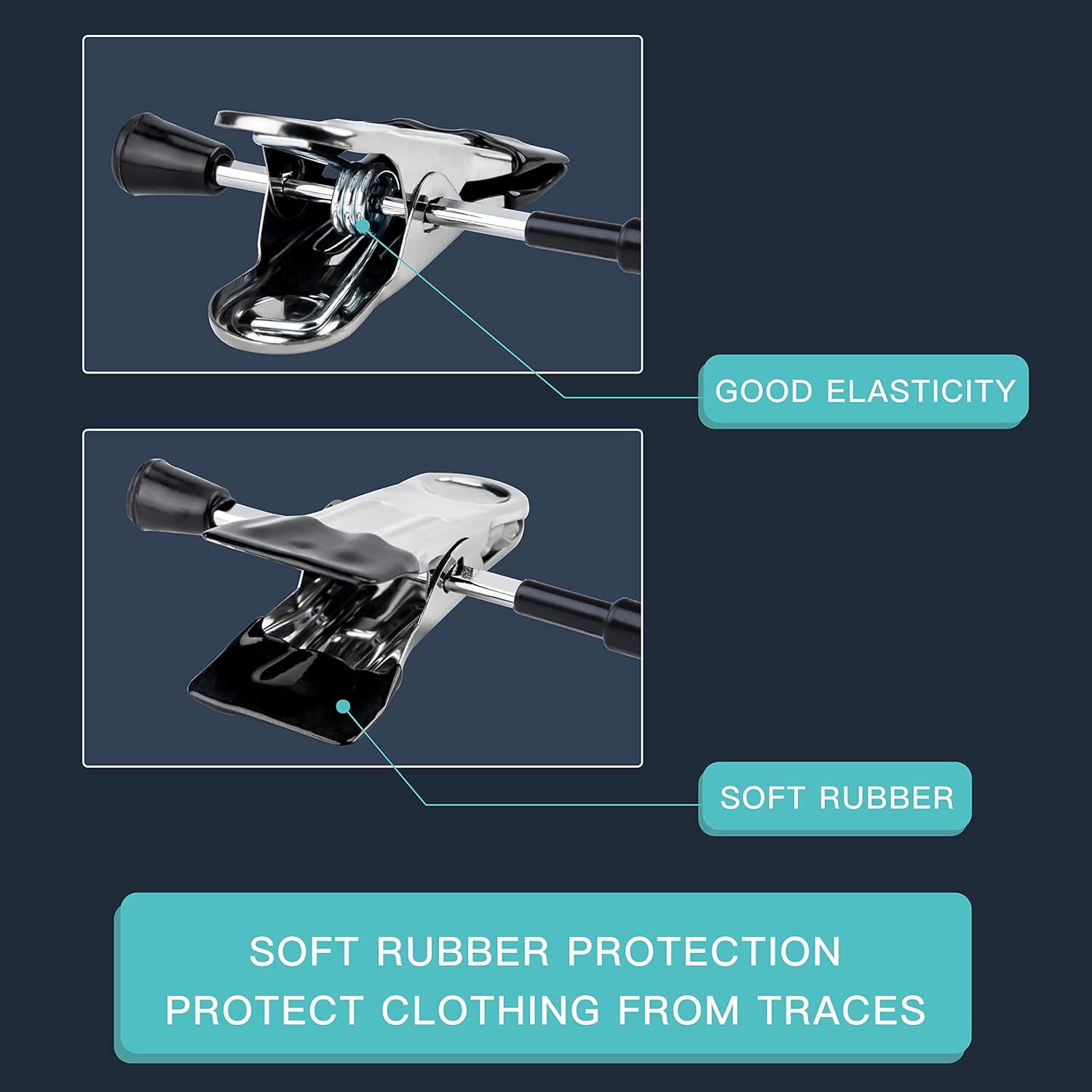 40Pcs Pants Hangers w/ Non-Slip Clips For Trouser Jeans Clothes Shorts Universal