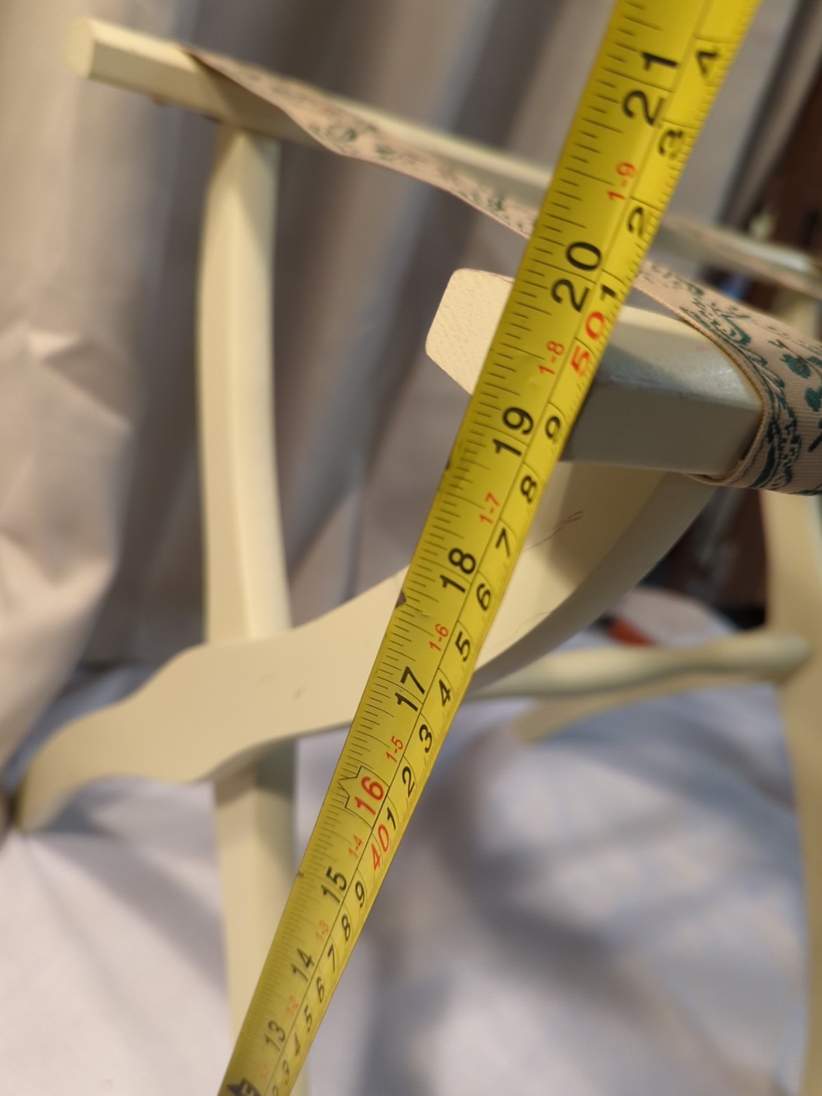 Vtg Scheibe Wood Folding Luggage Suitcase Rack Hotel Stand Tapestry Straps Ivory