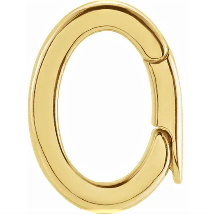 9mm x 6mm OD 3.5mm ID 10k Yellow Gold Charm Pearl Bail Enhancer Pendant 13ga USA