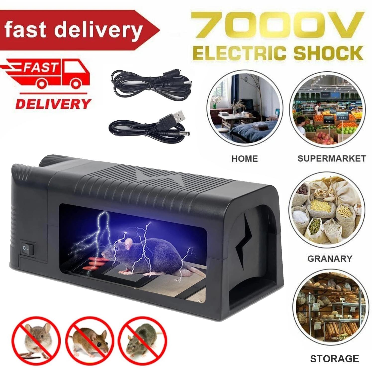 Electronic Mouse Trap Victor Control Rat Killer Pest Electric Rodent Zapper US