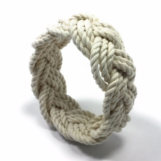Original Cotton Rope Sailor Knot Bracelet Natural White