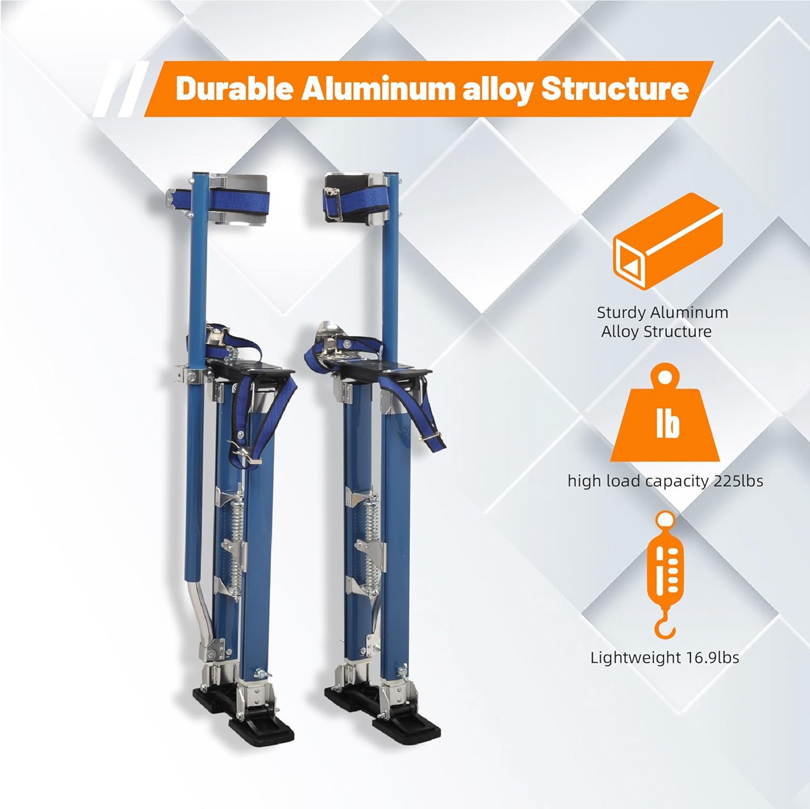 Drywall Stilts 24-40'' Inch Blue Aluminum Tool Stilt For Painting Painter Taping