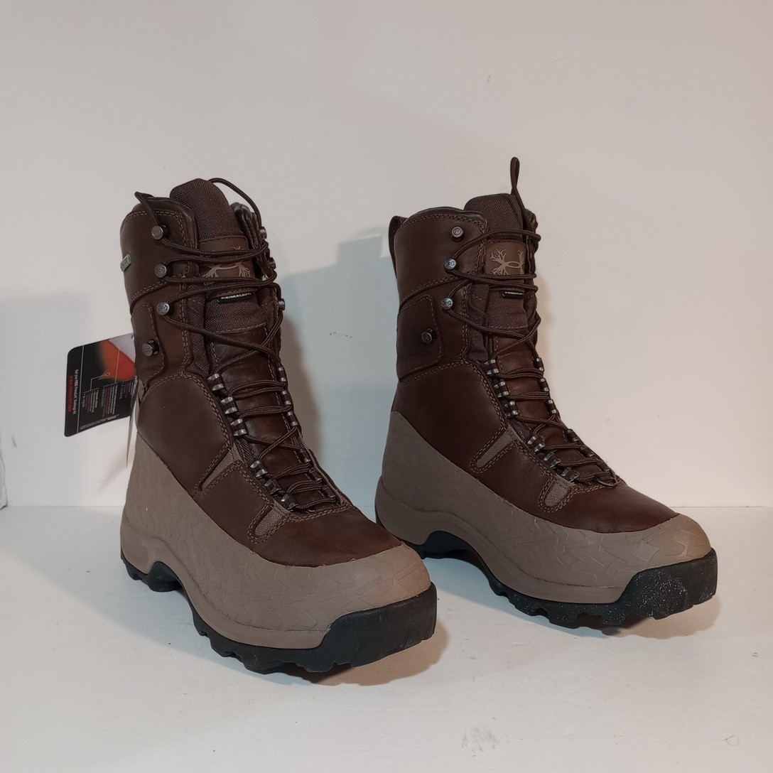 Under Armour Siberia Brown Tan Hunting Boots Gore-Tex PrimaLoft  Men's Size 9.5