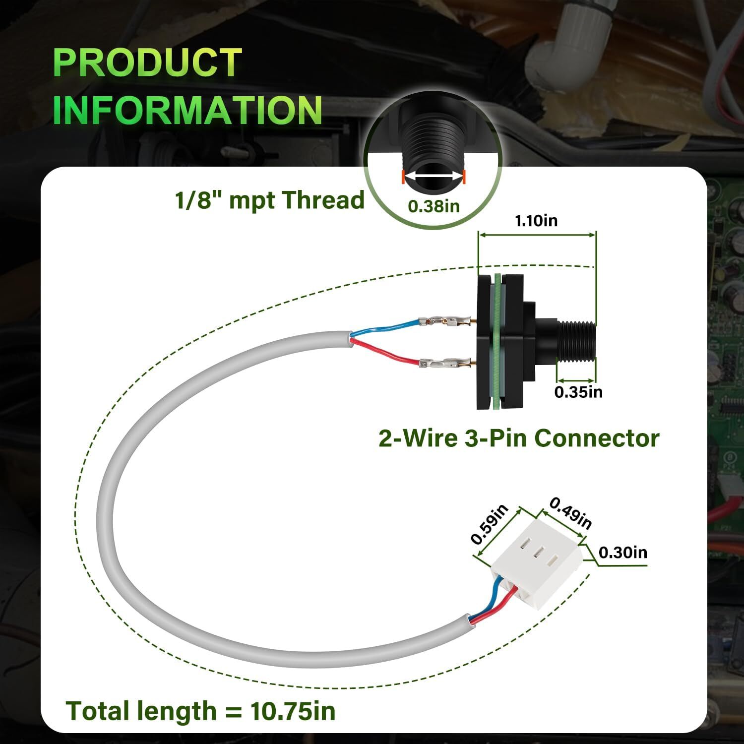 73995 Heater Pressure Switch for Watkins, Solana, Caldera, Hotspot 2006-current