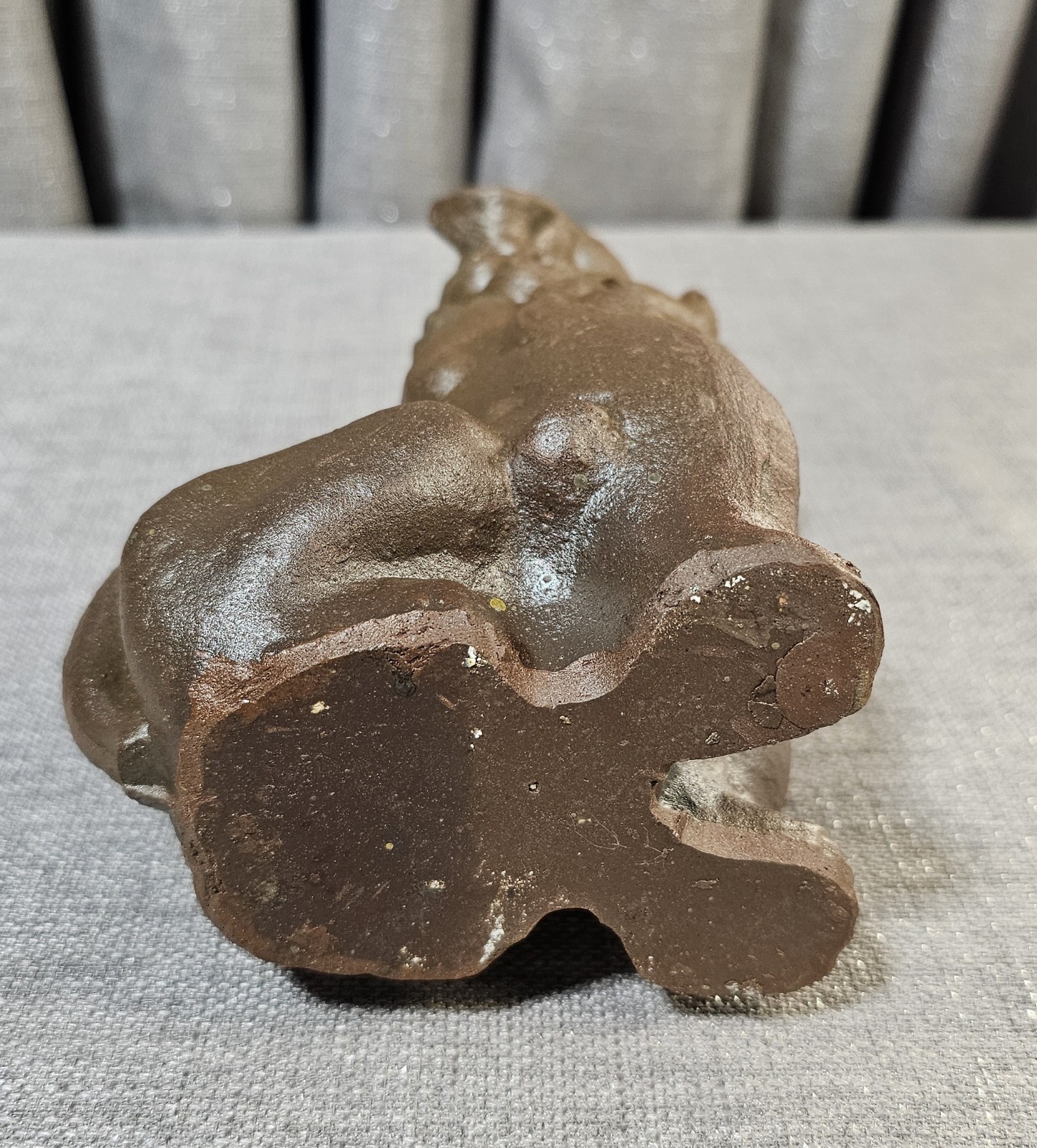 Japanese Ceramic Foo Dog Incense Burner Shisa Lion Figurine Feng Shui Decor 6"