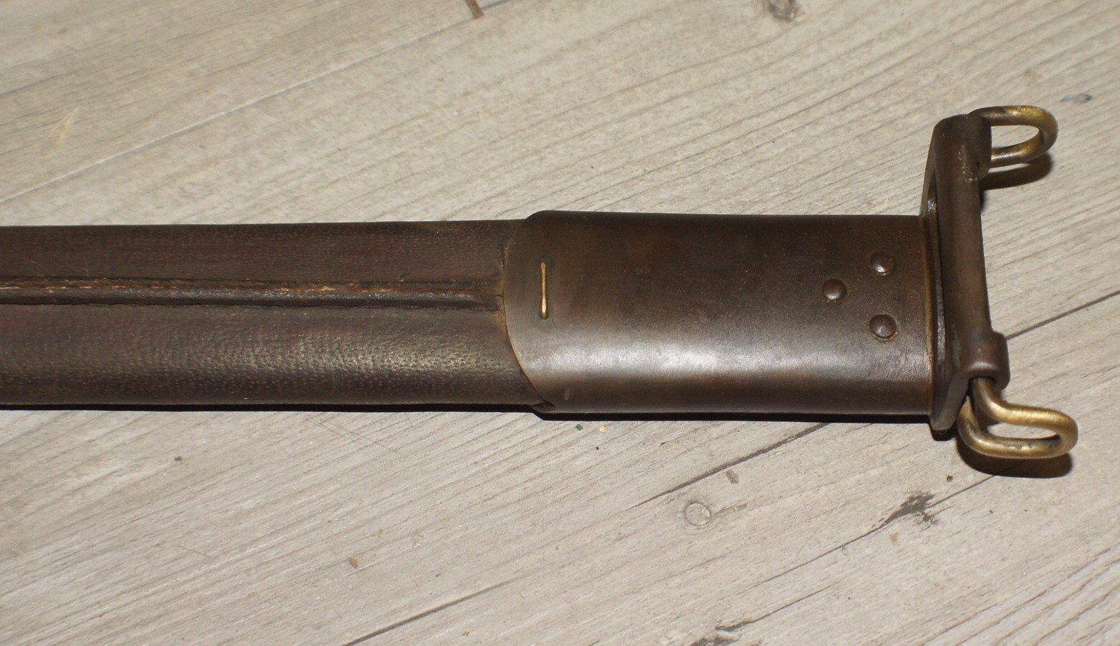 Aged Patina WWI Us M1917 Enfield Remington Trench Bayonet Scabbard Reproduction