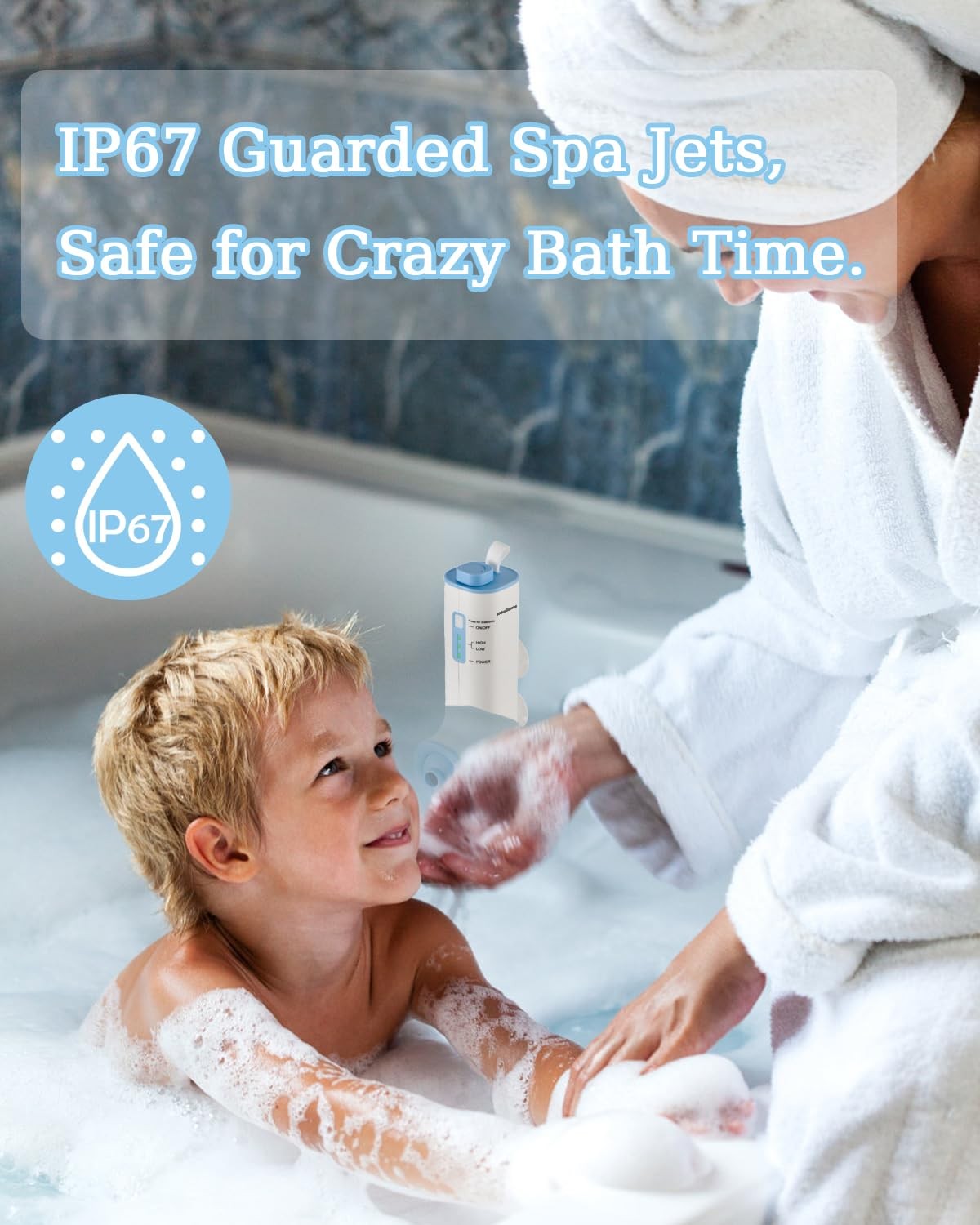 Rechargeable Bath Jets for Tub Portable Jet Spa for Bathtub Creates Soothing ...