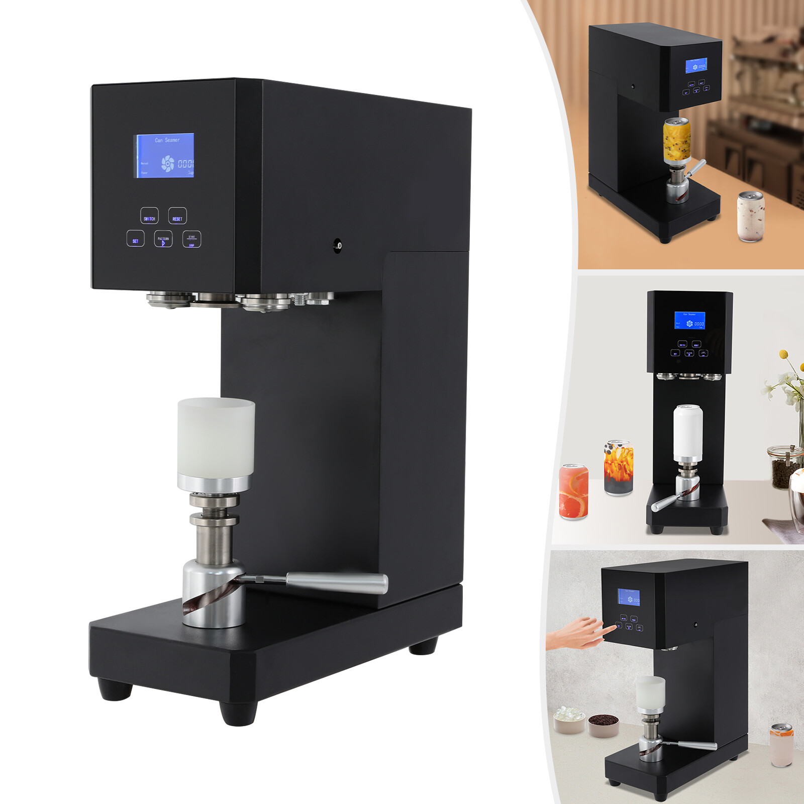 Semi Automatic Pop Can Sealing Machine Cola Can Sealer Container Plastic Bottles