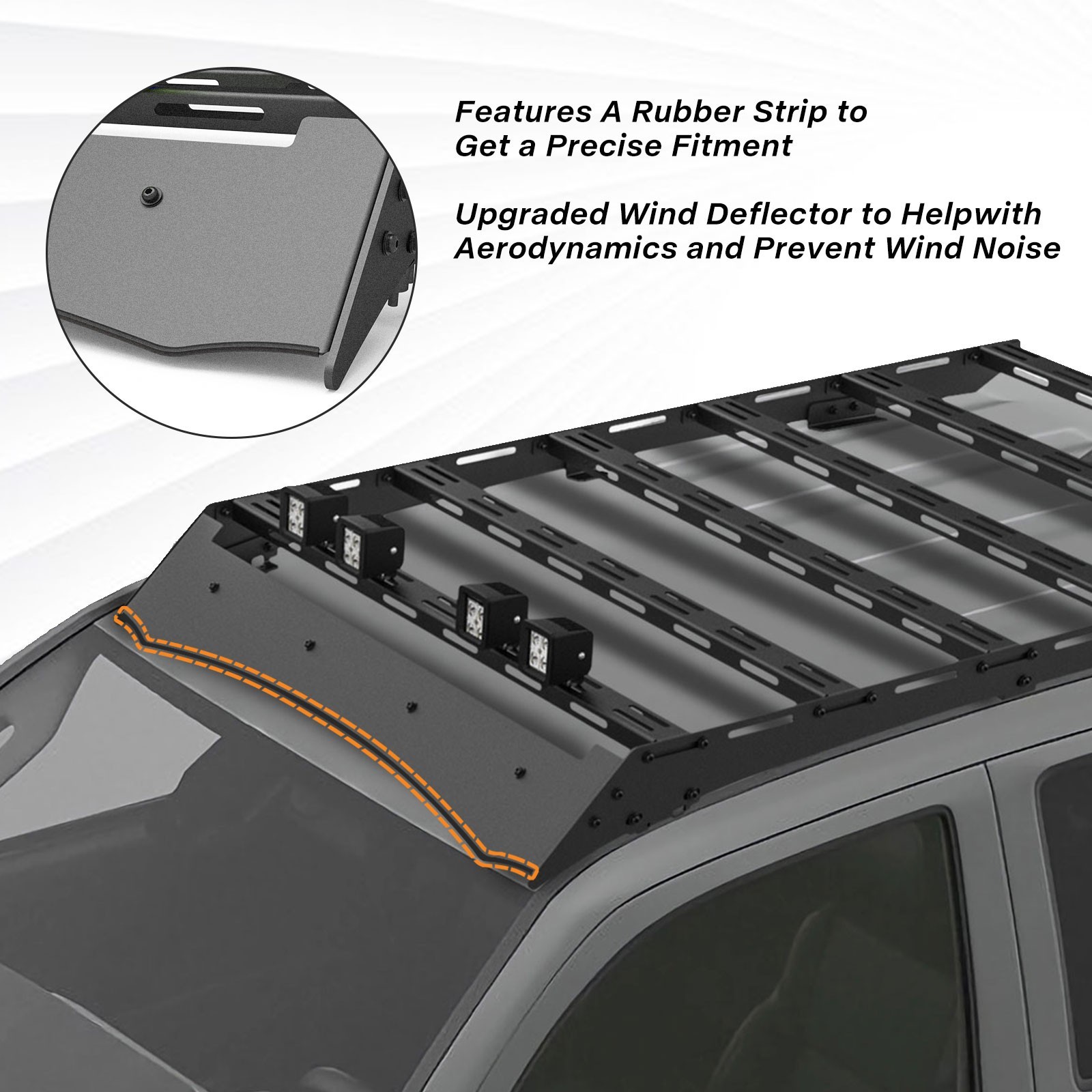 US For 2005-2023 Toyota Tacoma Double Cab Roof Rack Cargo Carrier w/LED Light