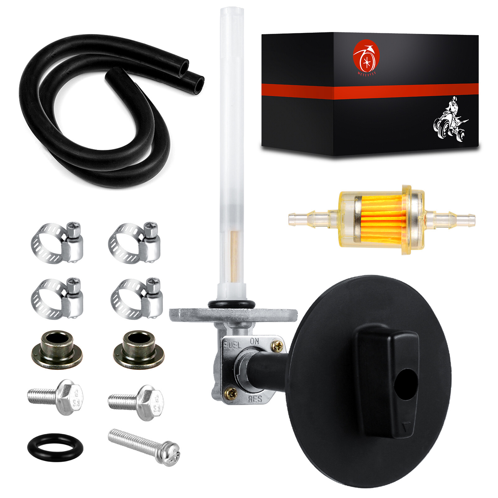 Fuel Valve Petcock & Lever Screw For Honda Recon 250 TRX250 1997-2014