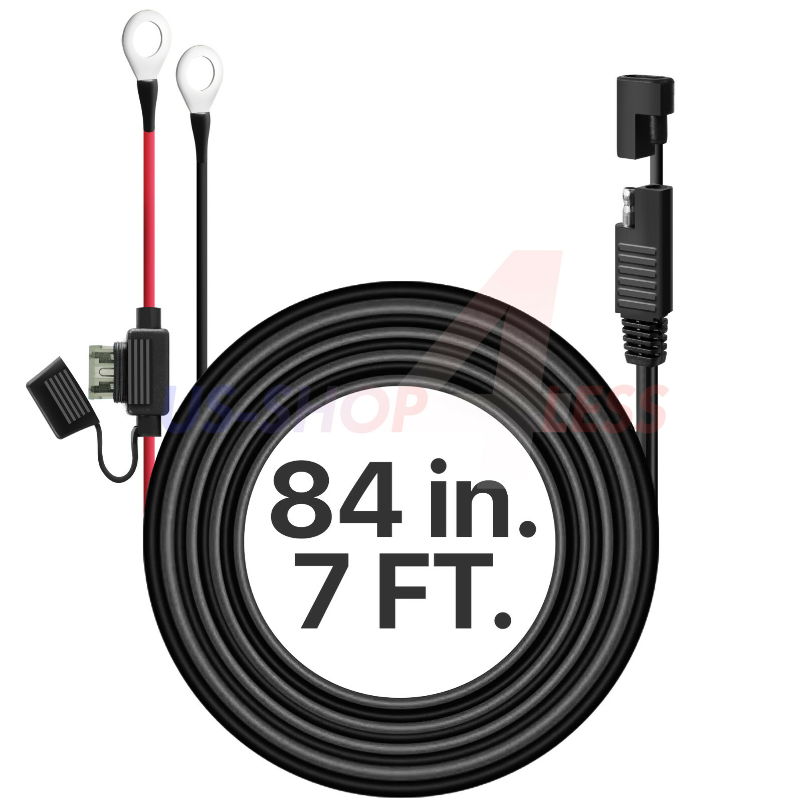 SAE 2Pin Ring Terminal Battery Cord Tender Cable Harness Wire Plug Quick Connect