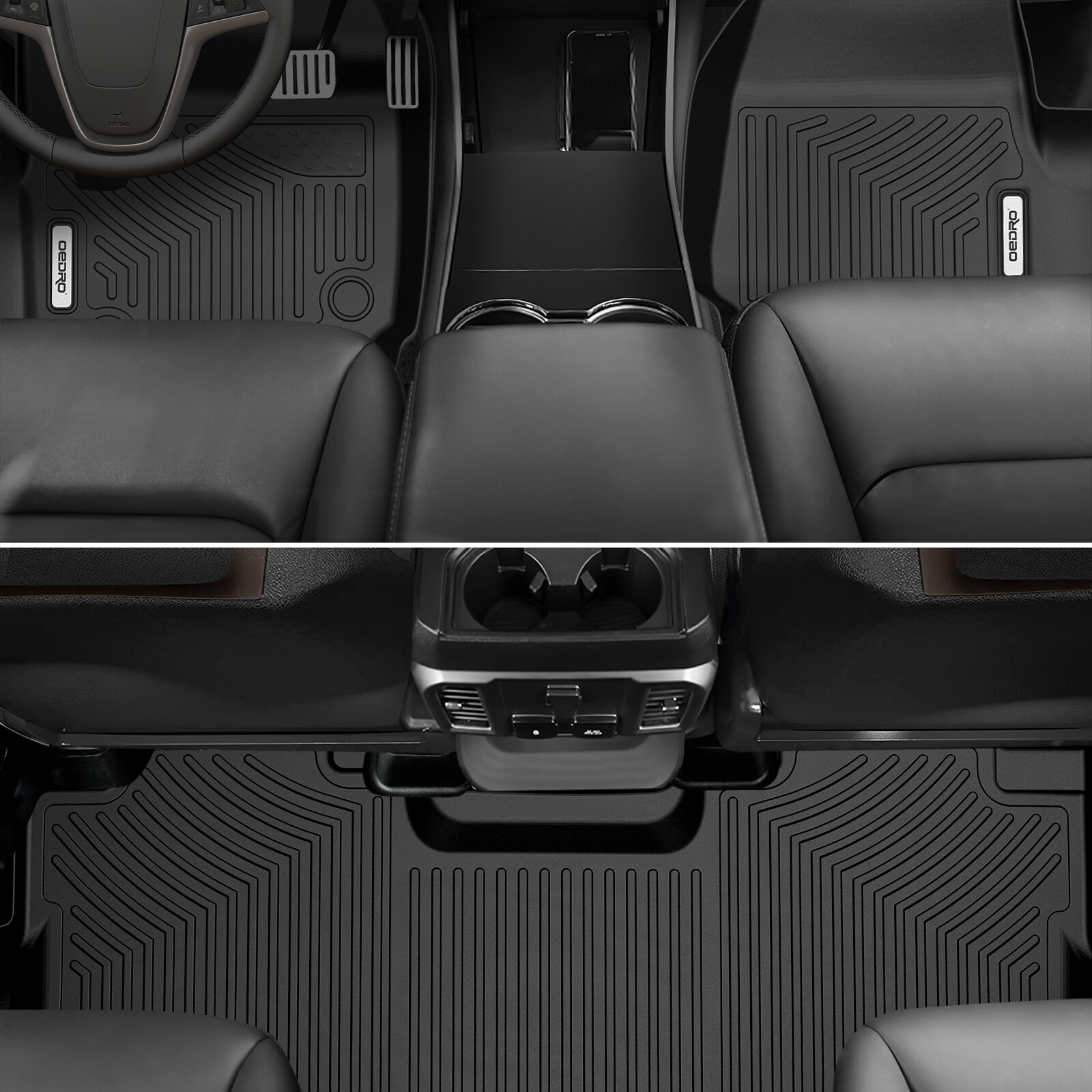 Floor Mats for 2017-2022 Ford F-250 / F-350 Super Duty Crew Cab TPE All-Weather