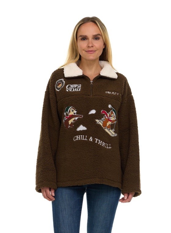 Disney Chip ‘n Dale Winter Sherpa Pullover Jacket Womens Size Small NEW