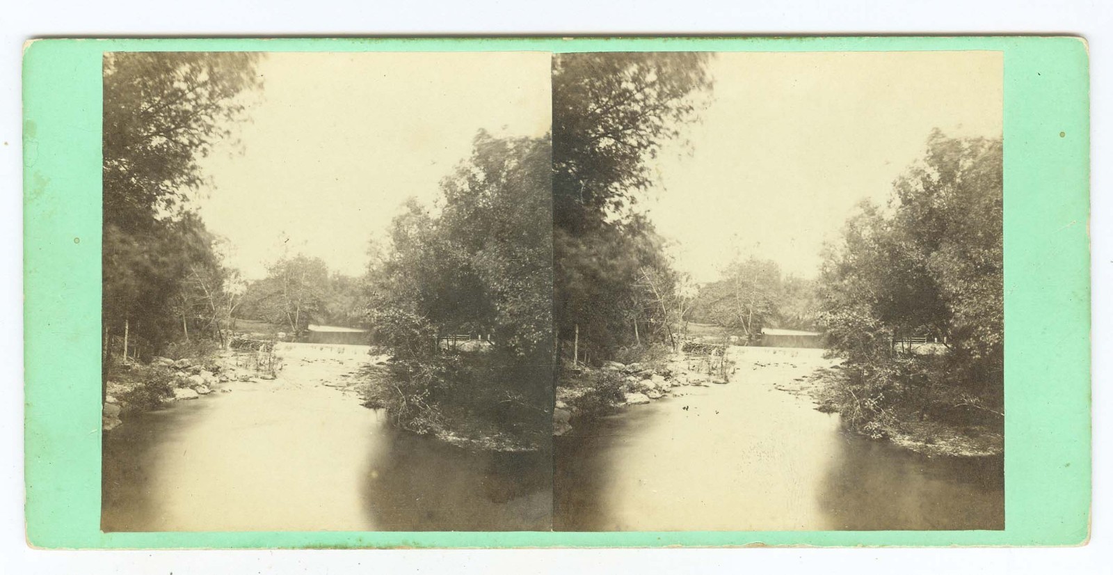 G2230~ PENNSYLVANIA – Wissahickon Creek nr Philadelphia c.1860s Stereoview