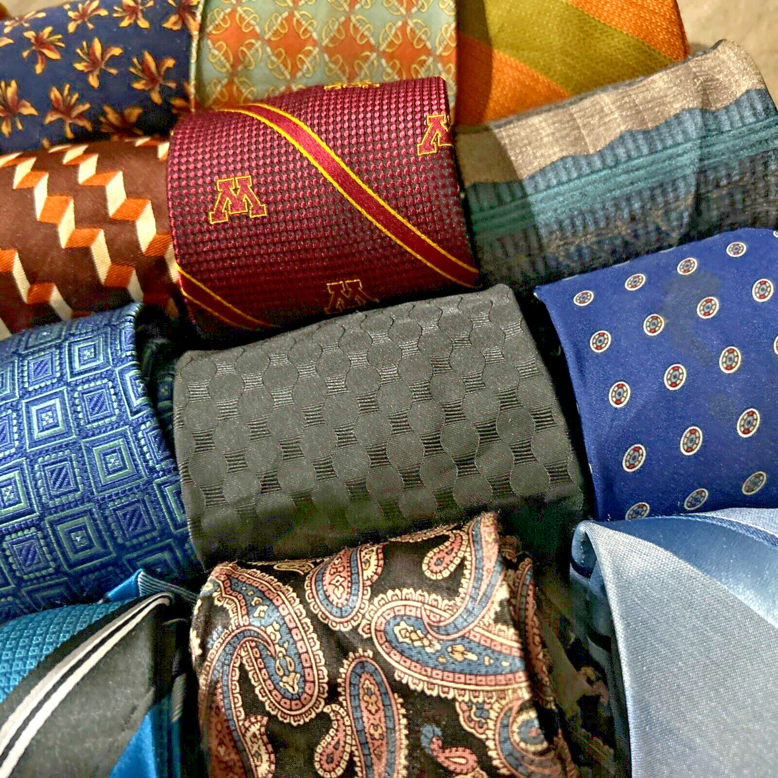 40 Pc Neckties Lot Mix Wear Quilting Craft Cutter Wholesale Tie Lots