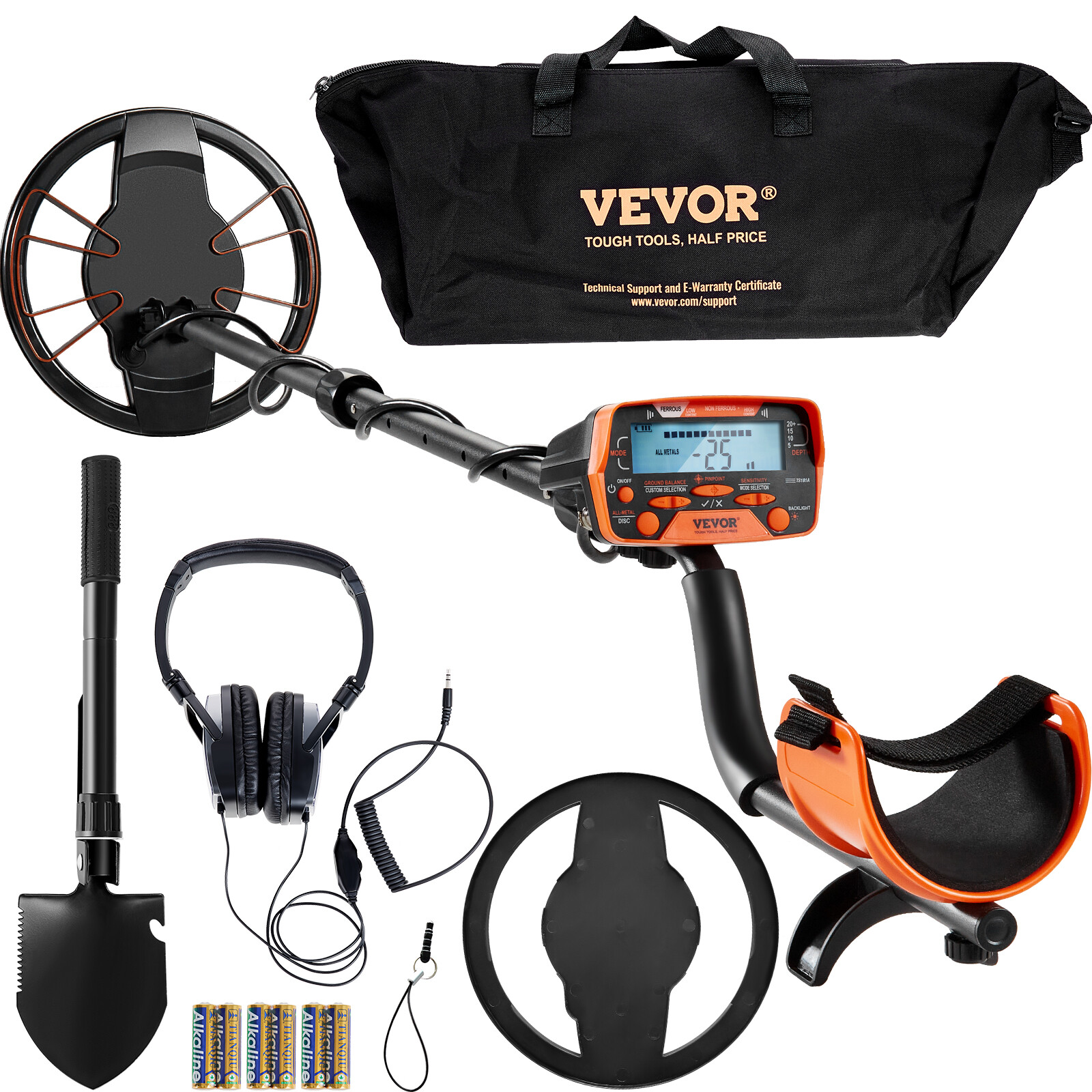 VEVOR Metal Detector for Adults Professional Gold Detector 10 in IP68 Waterproof
