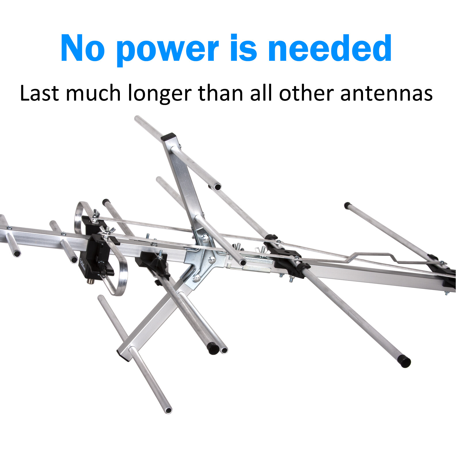 300 Mile Yagi Outdoor Digital TV Antenna for UHF VHF FM Crystal Clear Signal