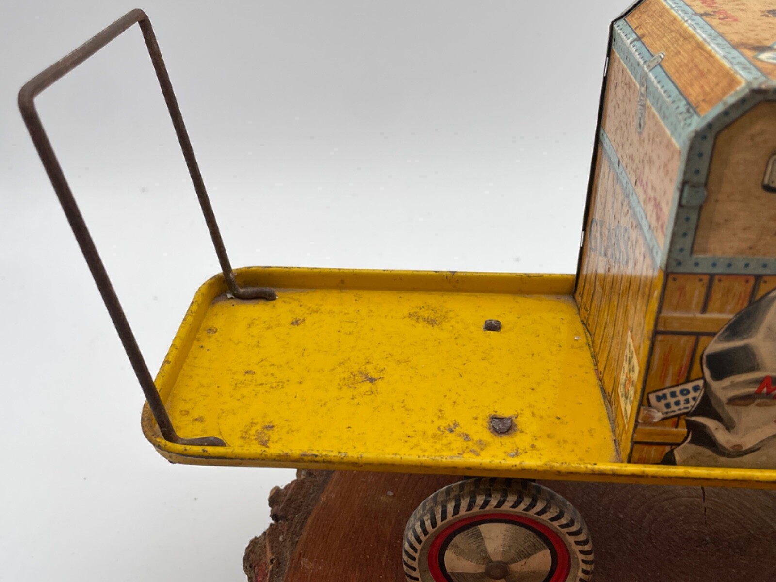 Rarer Vintage Unique Arts Tin Litho Finnegan Baggage Handler windup toy--2875.24