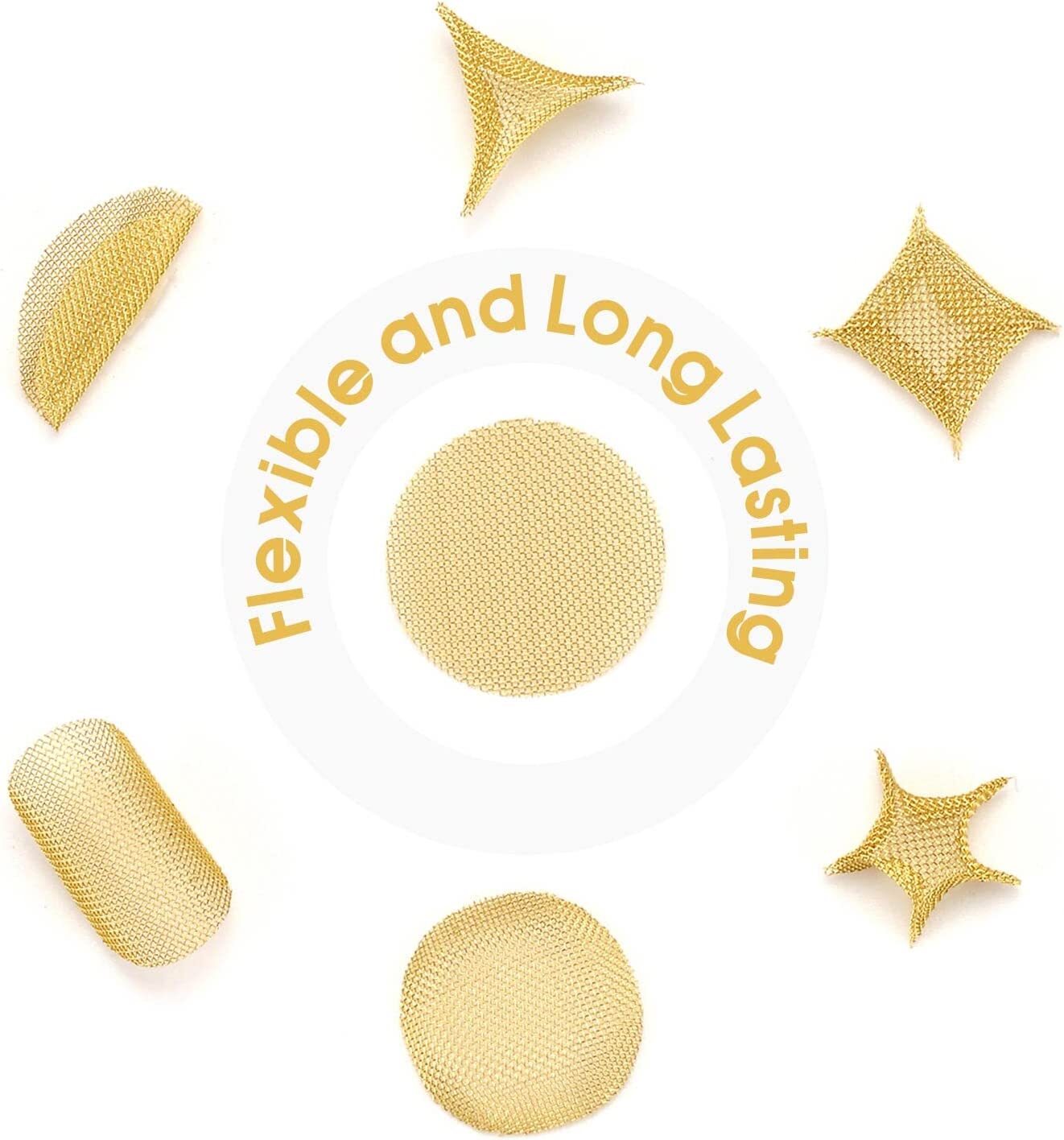 200Pcs Brass Pipe Screens 3/4" Heavy Duty High-Quality Round Filter Mesh Gold US