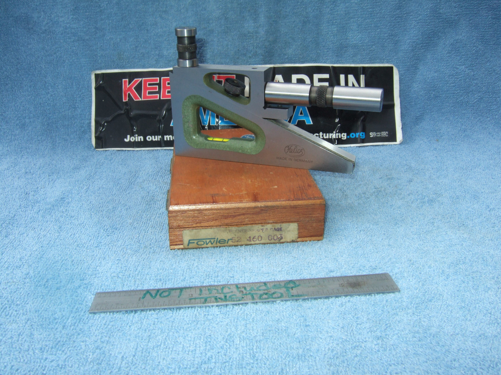 HELIOS GERMAN MADE PLANER GAGE W/CASE MACHINIST TOOLMAKER No.4 MANY MORE US HERE