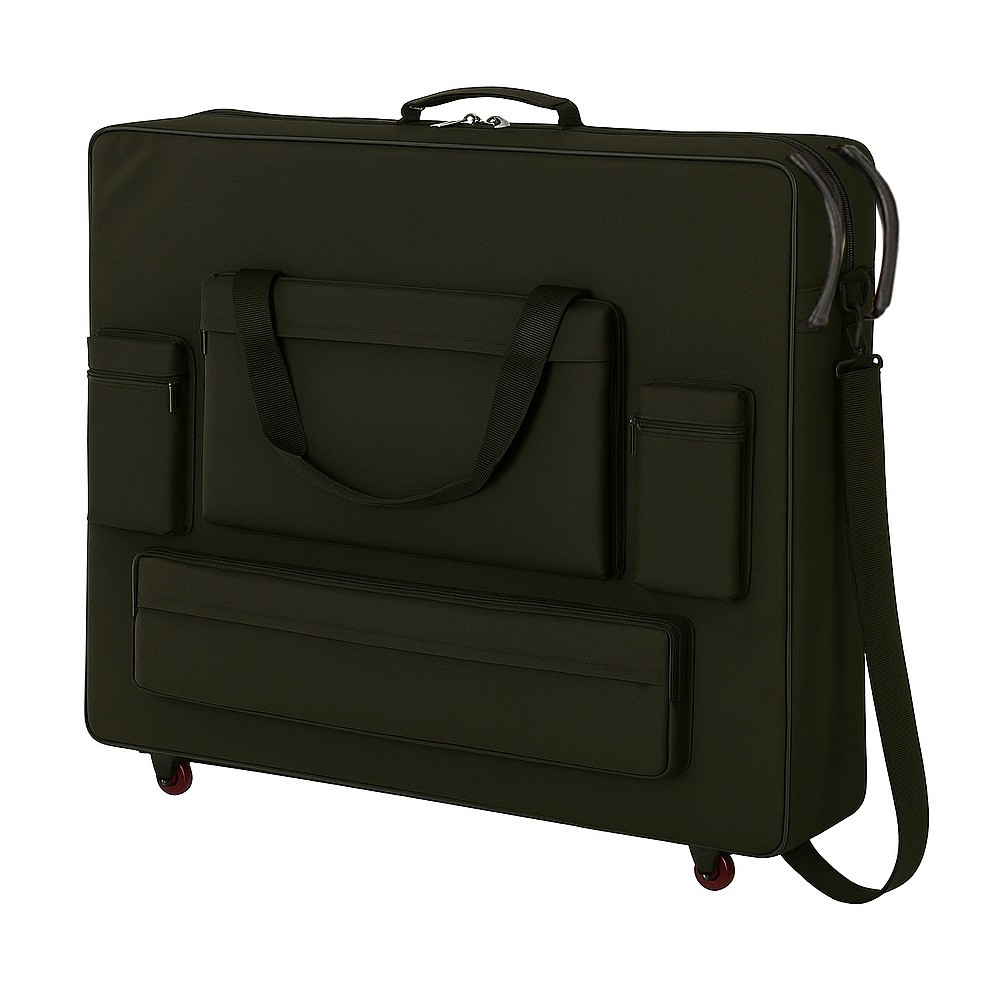 Deluxe Massage Table Carry Case – Heavy Duty Padded Bag w/Pockets & Wheels (32")