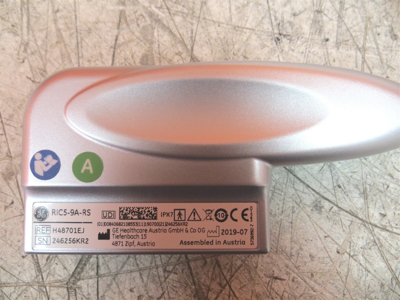 Defective GE Healthcare RIC5-9A-RS Realtime 4D Endocavity Probe AS-IS