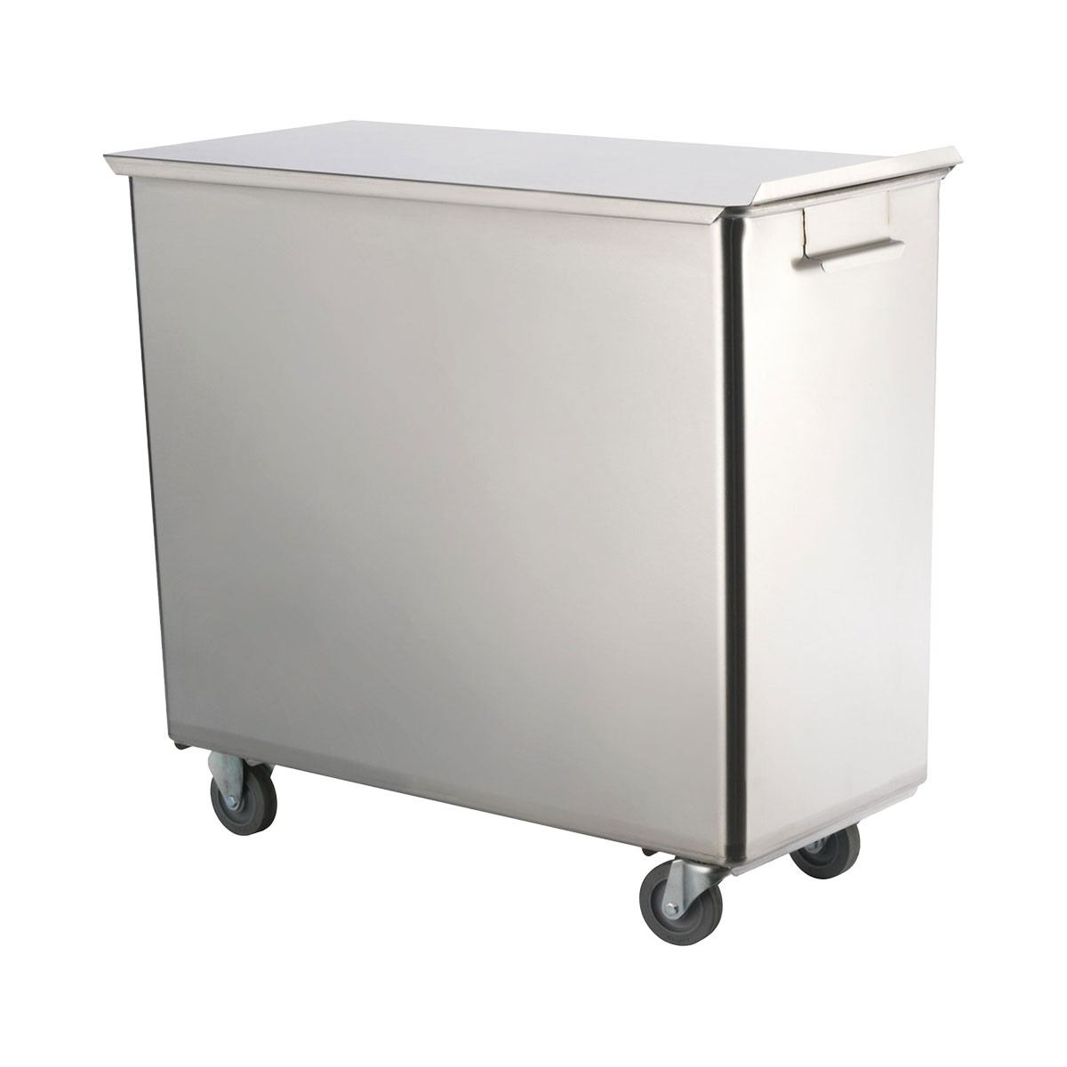 Baxter INGBIN-1CMPT2 1-Compartment Mobile Stainless Steel Bin, Sliding Lid, 1...