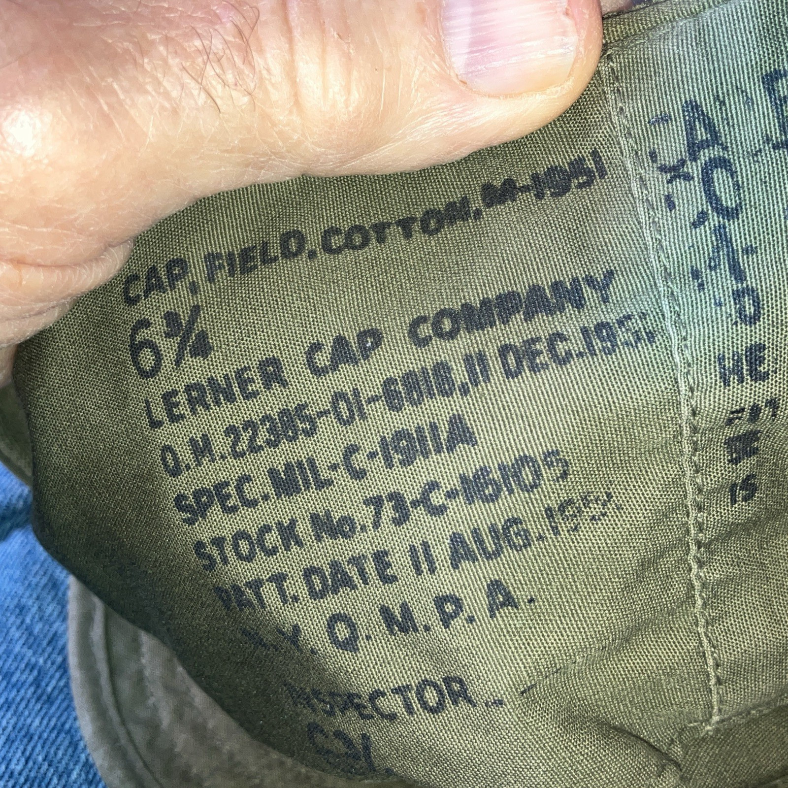 M51 FIELD CAP Dated 1951 6 3/4 ranger airborne mp armor hat fatigue mash patrol