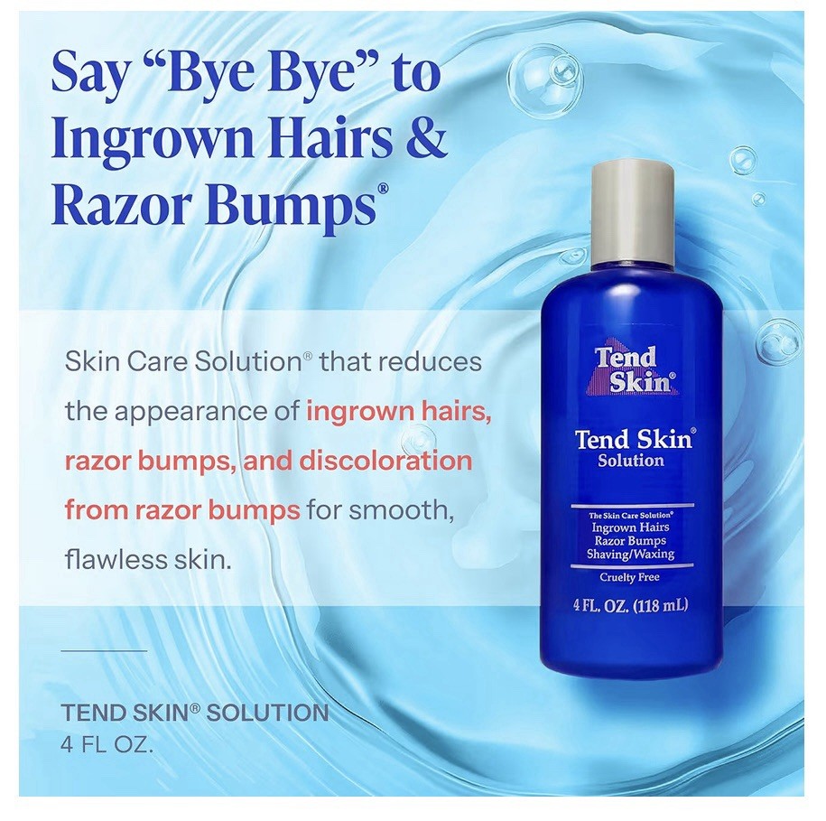 Tend Skin Razor Bump & Ingrown Hair Solution Post Shave & Wax 4oz. Made In USA ✅