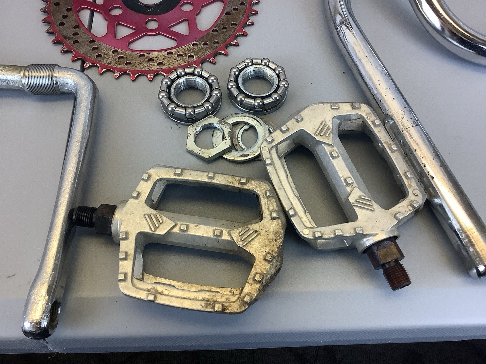 Mid School Freestyle Royce Union T-18 Vertical Chrome Frame Fork Bars