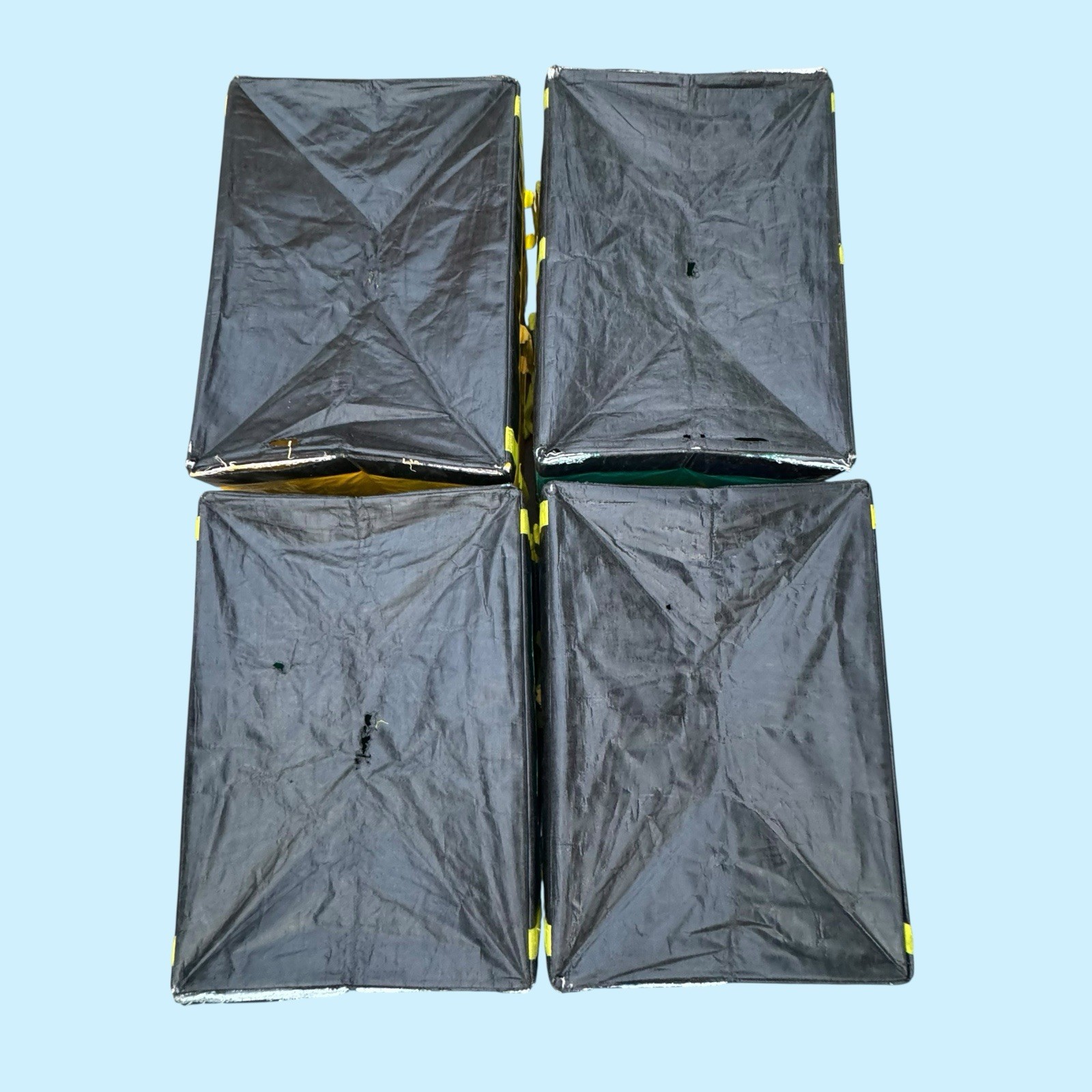 (12) AMAZON COURIER LARGE DELIVERY STORAGE BAGS 28x23x20 MIX LOT OF 12 TOTES