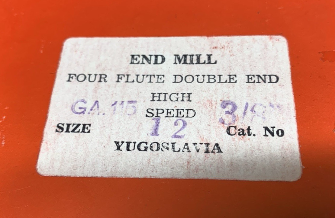 Lot of 25 HSS 3/8" Double End 4 Flute End Mills Bridgeport Mill (NEW) Yugoslavia