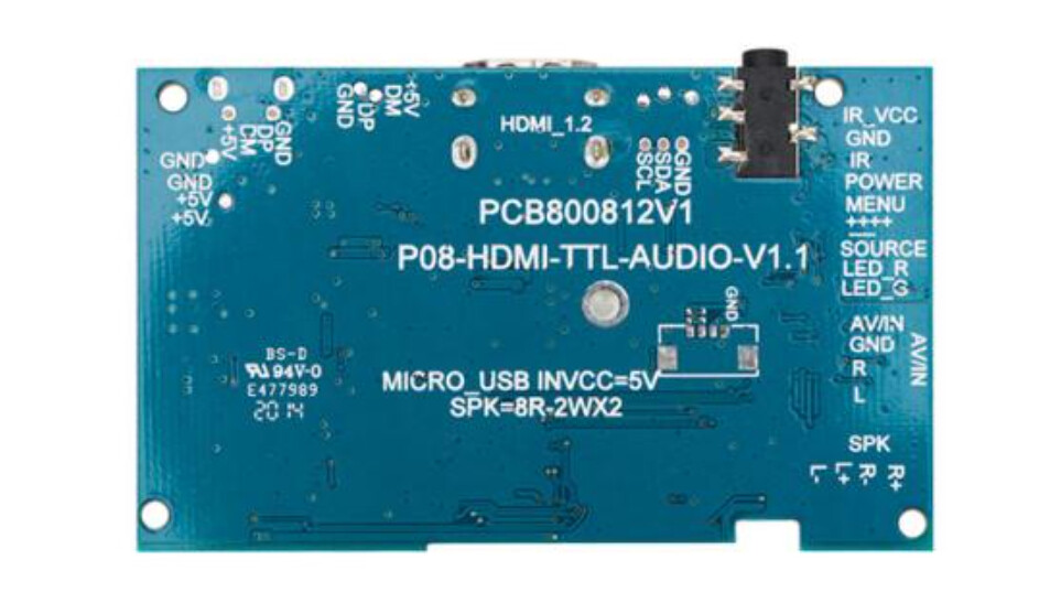 5V LVDS TTL RGB display secondary screen expansion HDMI audio board driver board