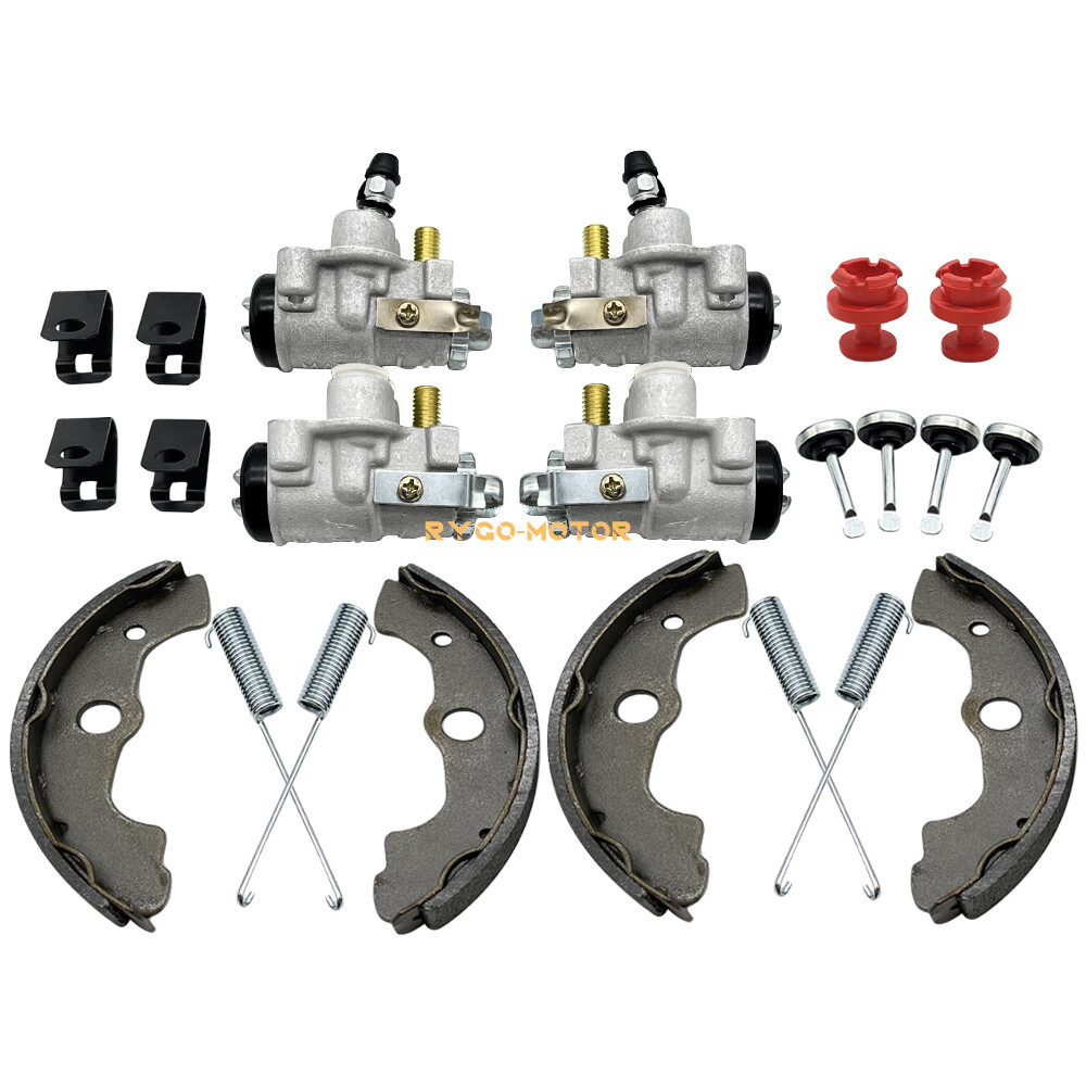 4xFront Brake Wheel Cylinders W/Shoes Hole Plug Kit for Honda Foreman 450 TRX450