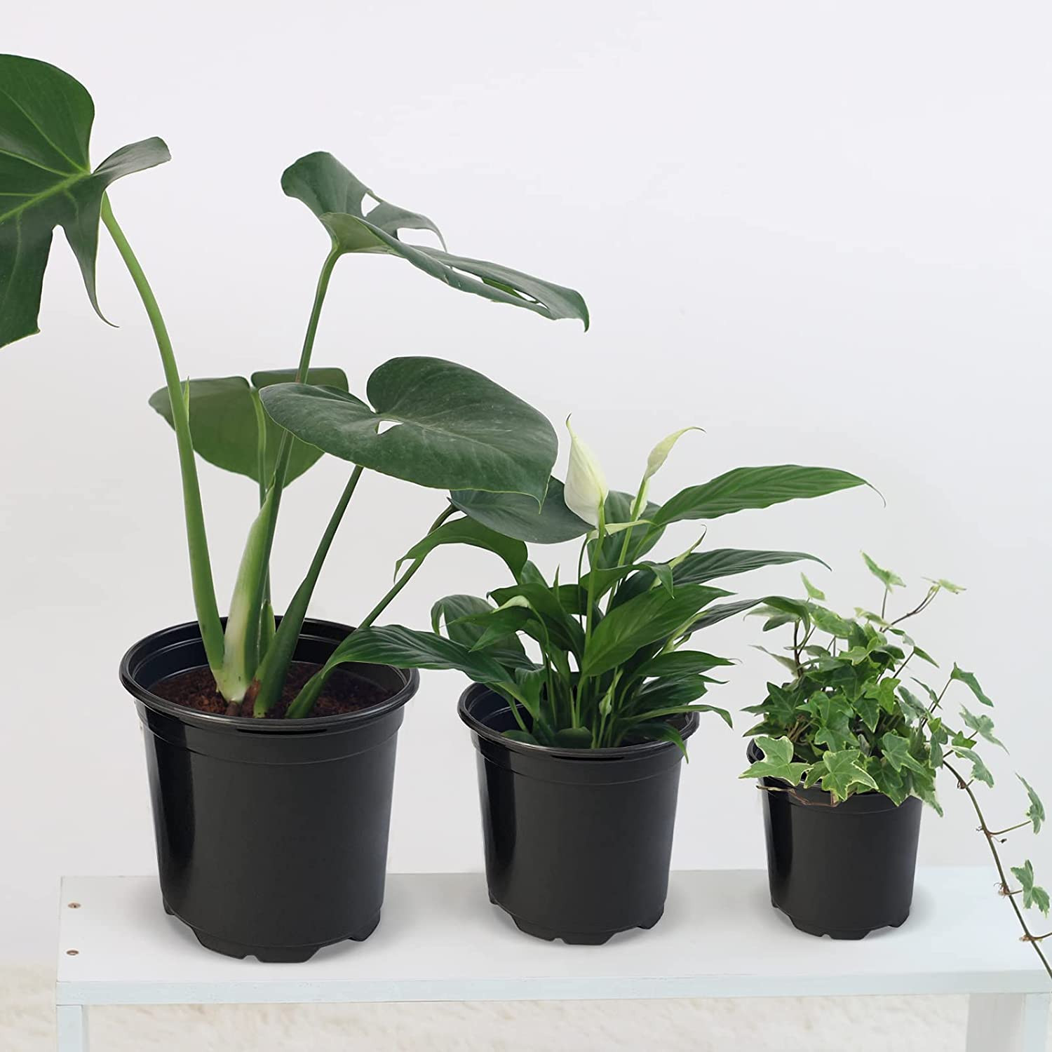 100 Pack Nursery Pots, 4 Inch Nursery Pot for Plants, Plastic Plant Pots