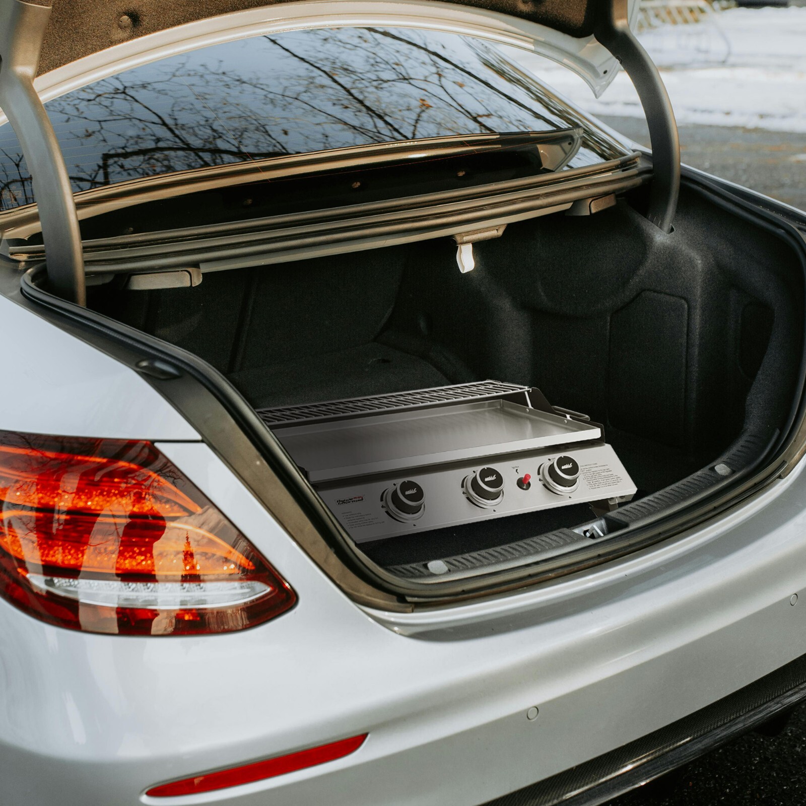 Royal Gourmet 24-Inch Tabletop Propane Griddle w/ Warming Rack & Two Handles