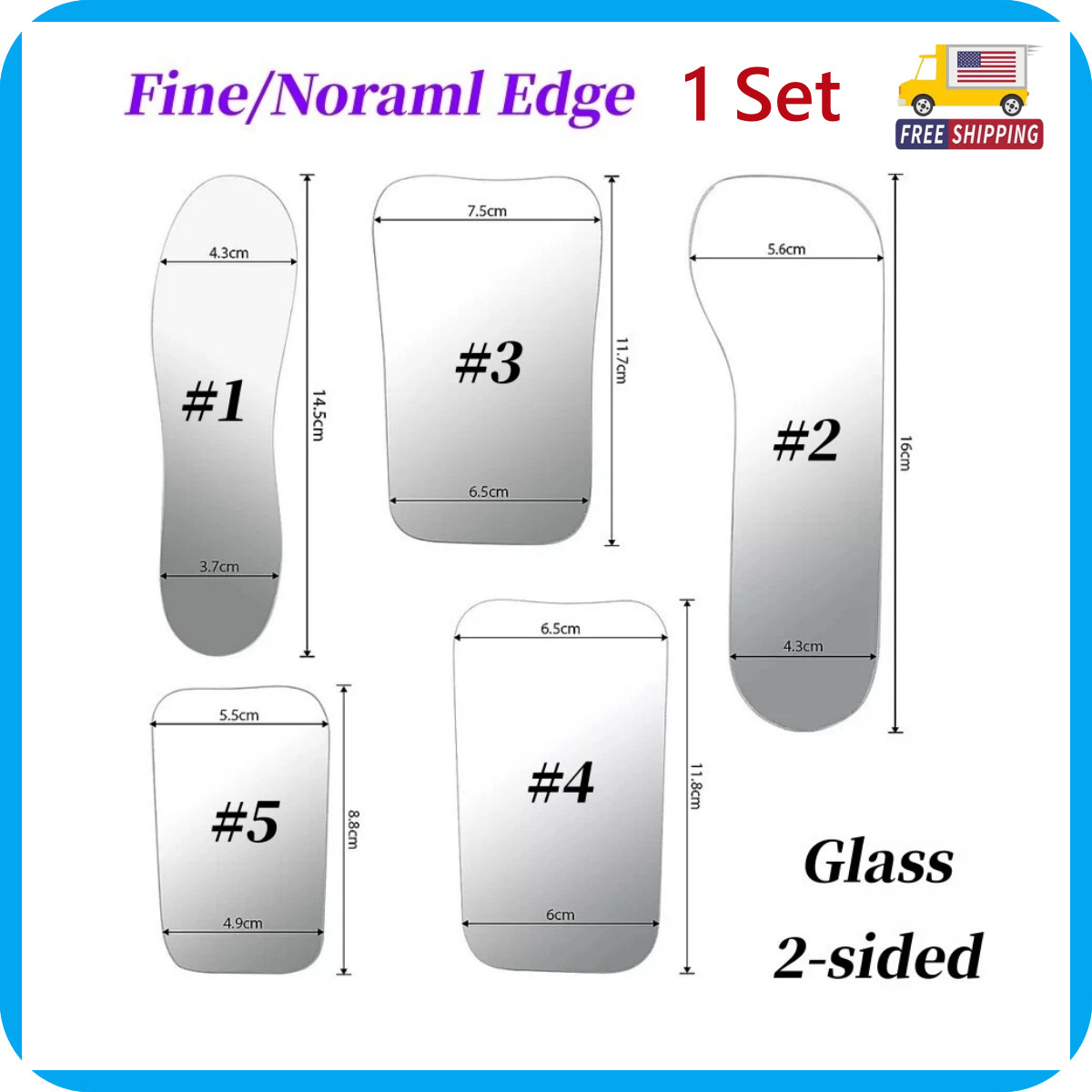 Dental Mirror Photography Mouth Mirrors Intraoral 2-sided Glass Fine/Normal Edge