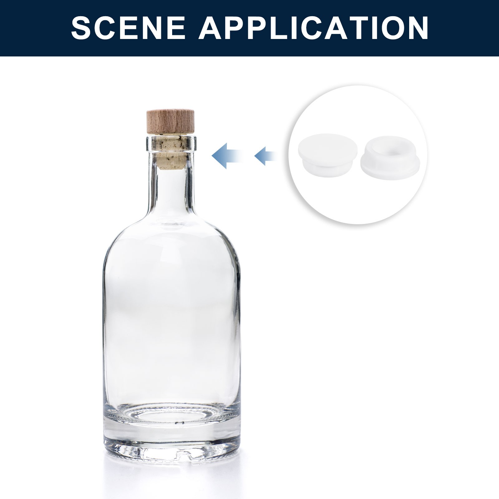 4Pcs White Plug Holes Rubber Button Plug for 37-38mm/1.46-1.5" Hole